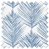 Gentle Palm, Navy - Motorised Roman Blind